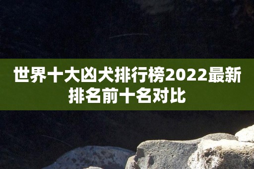 世界十大凶犬排行榜2022最新排名前十名对比
