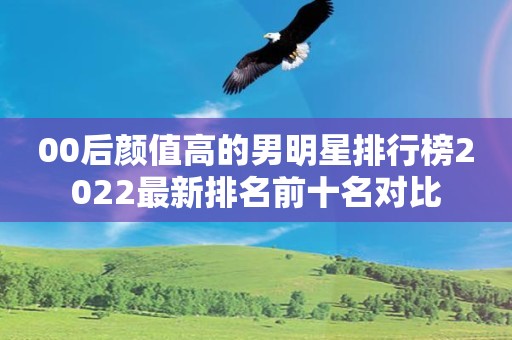 00后颜值高的男明星排行榜2022最新排名前十名对比