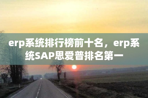 erp系统排行榜前十名，erp系统SAP思爱普排名第一