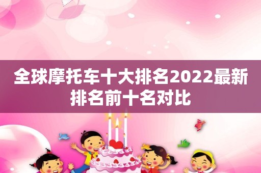 全球摩托车十大排名2022最新排名前十名对比