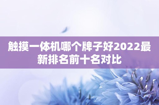 触摸一体机哪个牌子好2022最新排名前十名对比