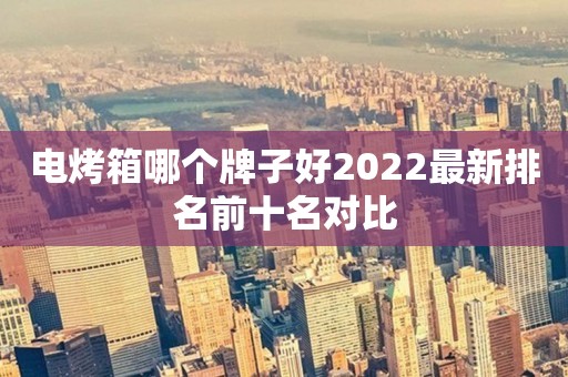 电烤箱哪个牌子好2022最新排名前十名对比