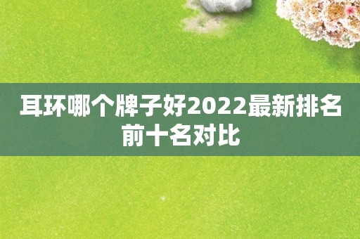 耳环哪个牌子好2022最新排名前十名对比