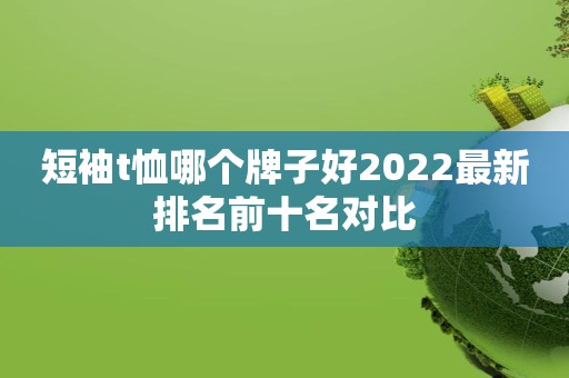 短袖t恤哪个牌子好2022最新排名前十名对比